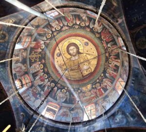 Zentrale Kuppel mit Jesus Christus in der Skite Agia Anna