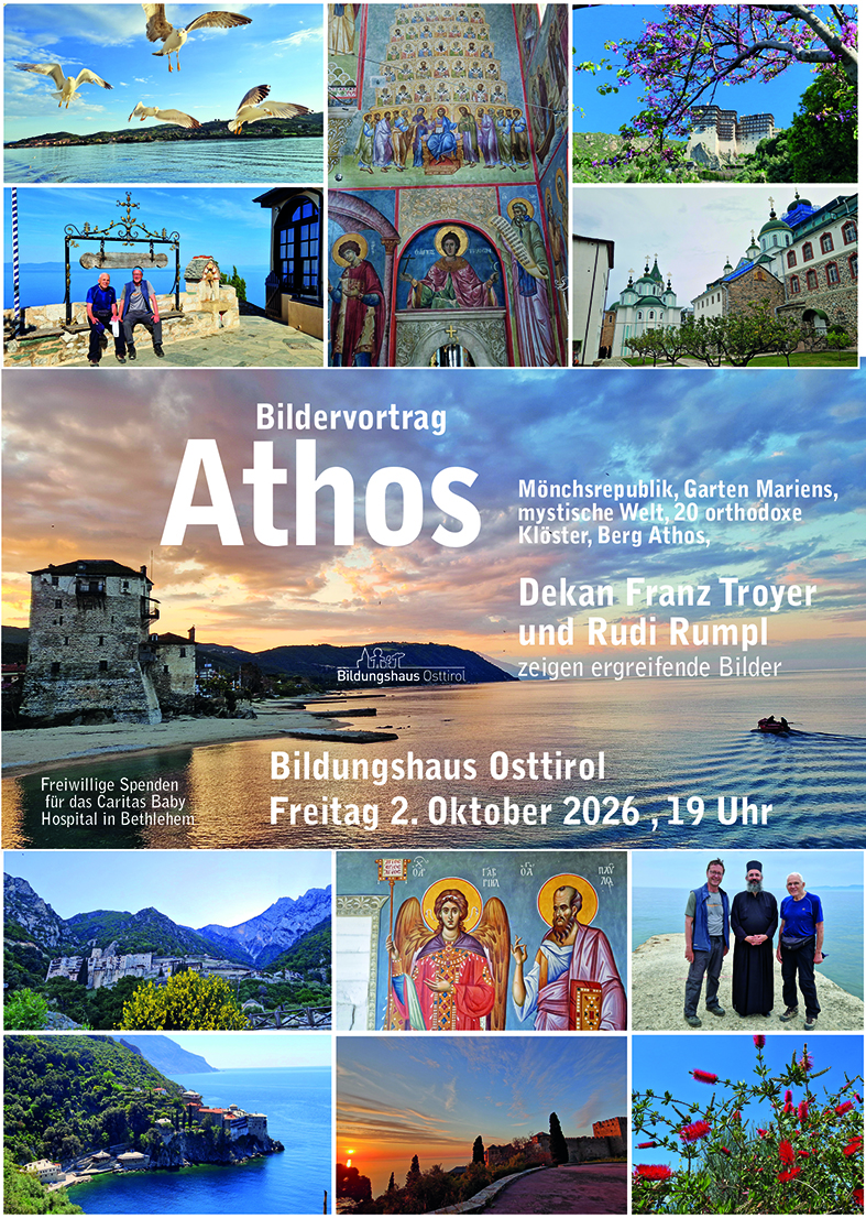 Plakat Vortrag Athos 2026