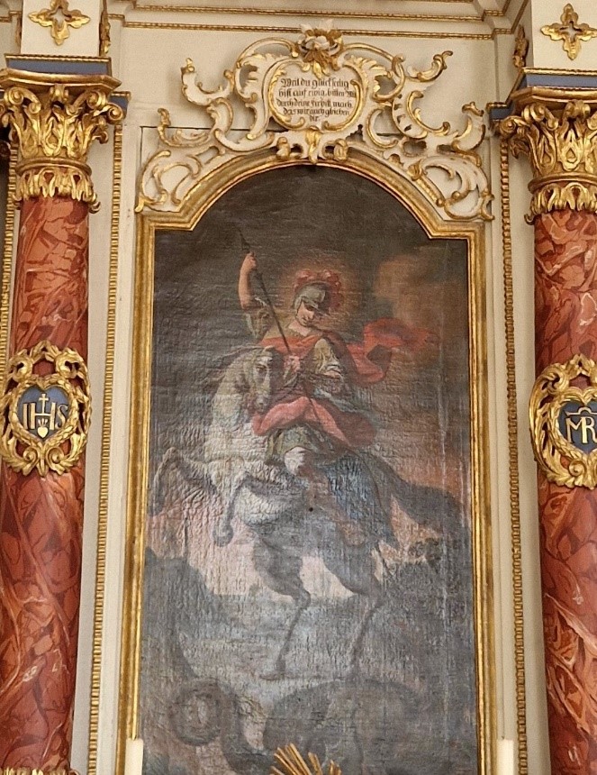 Hl. Georg am linken Seitenaltar Hl. Georg am linken Seitenaltar
